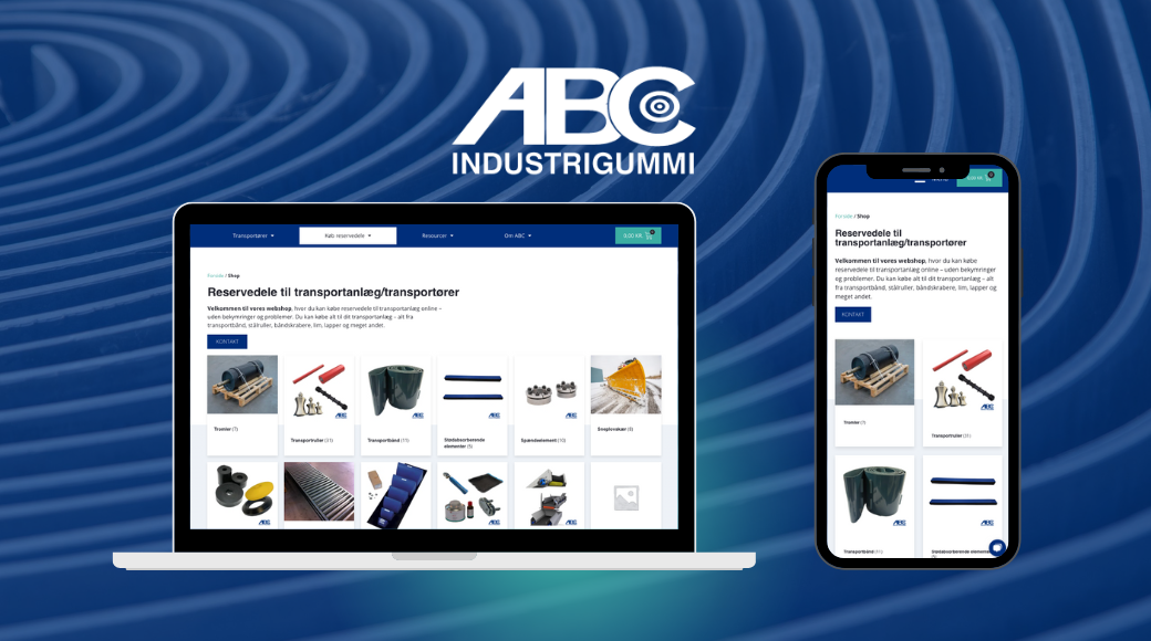 ABC lancerer en ny webshop, fyldt med alt inden for industrigummi samt reservedele og tilbehør til transportanlæg. abc-industrigummi.dkshop (1)