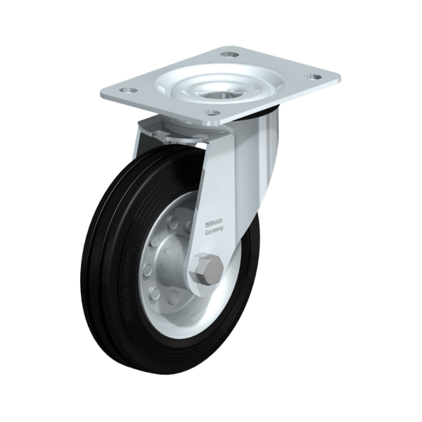 Transporthjul - Drejehjul - Ø160 mm. (Gummi)