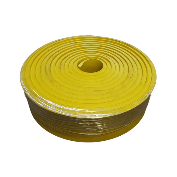 Kantgummi - 15 x 120 x 10.000 mm. (Gul / Shore 90)