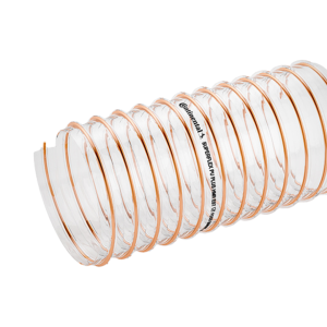 Kraftig fødevaregodkendt PU slange med stålspiral – Continental Superflex PU Plus HMR – Ø32-Ø400 mm